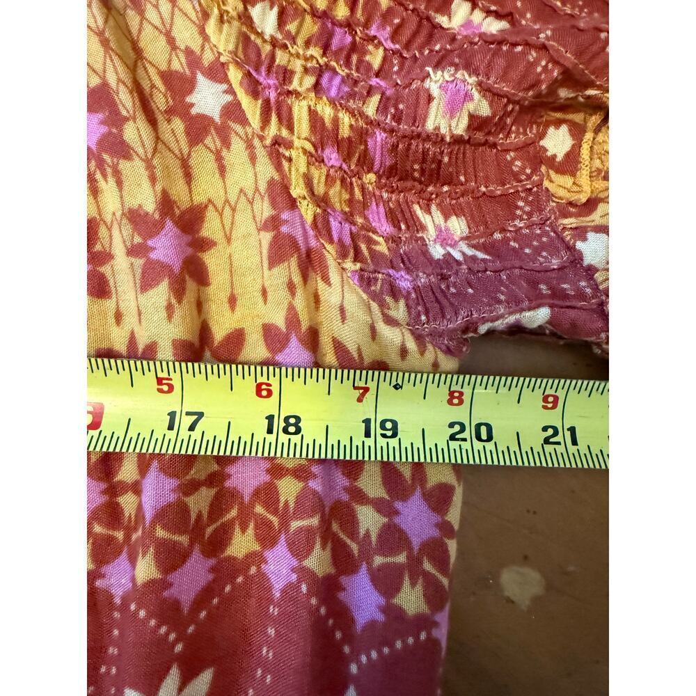 Free People Rare Feelings Maxi Dress In Goldenrod Combo Size Large NEW - Picture 13 of 14
